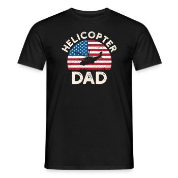 Helikopter-Vater Amerikanische Eltern - Männer T-Shirt - Schwarz - Vorne - AI Model Male 178 light (178cm)