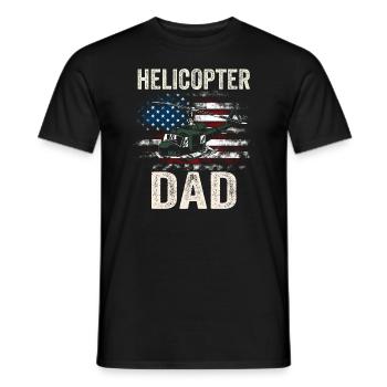 Helikopter-Vater Amerikanische Eltern - Männer T-Shirt - Schwarz - Vorne - AI Model Male 178 light (178cm)