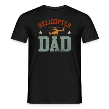 Helikopter Eltern Lustige Männer Pilot - Männer T-Shirt - Schwarz - Vorne - AI Model Male 178 light (178cm)