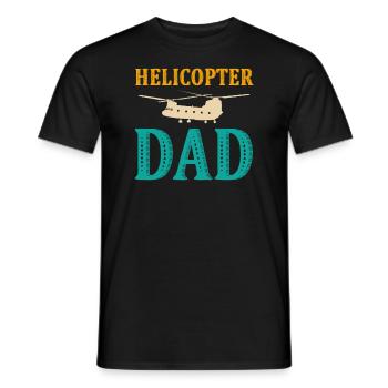 Helikopter Eltern Lustige Männer Pilot - Männer T-Shirt - Schwarz - Vorne - AI Model Male 178 light (178cm)