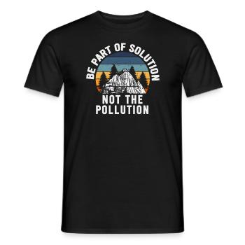 No Littering Anti Littering Earth Day - Men's T-Shirt - black - Front - AI Model Male 178 light (178cm)