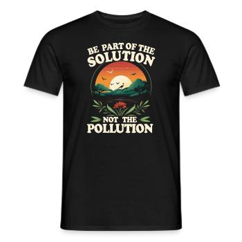 No Littering Anti Littering Earth Day - Men's T-Shirt - black - Front - AI Model Male 178 light (178cm)