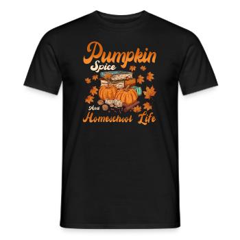 Pumpkin Spice Und Homeschool-Leben - Männer T-Shirt - Schwarz - Vorne - AI Model Male 178 light (178cm)