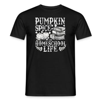 Pumpkin Spice Und Homeschool-Leben - Männer T-Shirt - Schwarz - Vorne - AI Model Male 178 light (178cm)