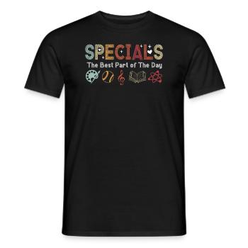 Spéciaux La meilleure partie de la journée - T-shirt homme - noir - Devant - AI Model Male 178 light (178cm)