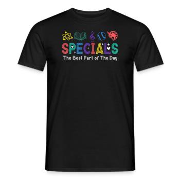 Spéciaux La meilleure partie de la journée - T-shirt homme - noir - Devant - AI Model Male 178 light (178cm)