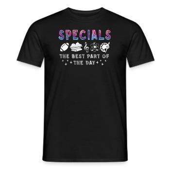 Spéciaux La meilleure partie de la journée - T-shirt homme - noir - Devant - AI Model Male 178 light (178cm)