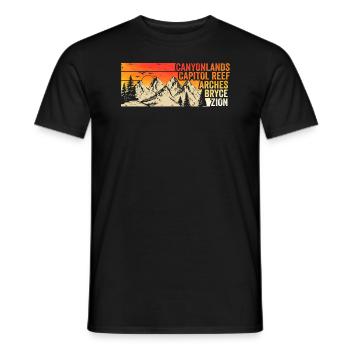 Erkunden Sie die Berge der Utah-Nationalparks - Männer T-Shirt - Schwarz - Vorne - AI Model Male 178 light (178cm)