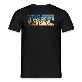 Erkunden Sie die Berge der Utah-Nationalparks - Männer T-Shirt - Schwarz - Vorne - AI Model Male 178 light (178cm)
