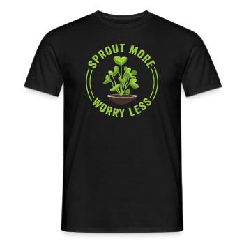 Urban Gardener Men Women Microgreens - Men's T-Shirt - black - Front - AI Model Male 178 light (178cm)