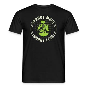 Urban Gardener Men Women Microgreens - Men's T-Shirt - black - Front - AI Model Male 178 light (178cm)