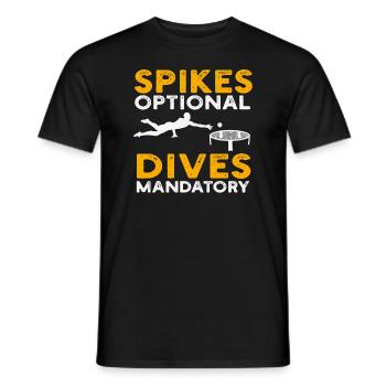 Jeu de plage Spike Ball Roundnet - T-shirt homme - noir - Devant - AI Model Male 178 light (178cm)
