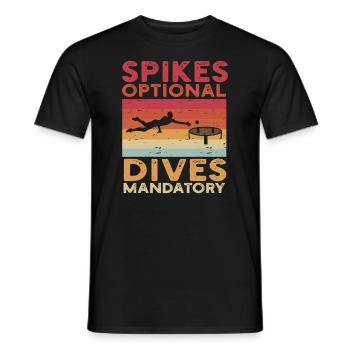 Jeu de plage Spike Ball Roundnet - T-shirt homme - noir - Devant - AI Model Male 178 light (178cm)