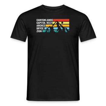Erkunden Sie die Berge der Utah-Nationalparks - Männer T-Shirt - Schwarz - Vorne - AI Model Male 178 light (178cm)