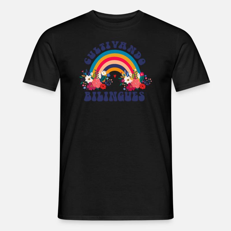 Cultivando Bilingües Spanischlehrer - Männer T-Shirt - Schwarz