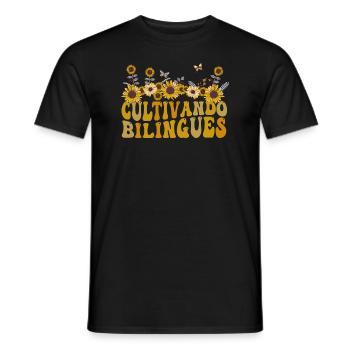Cultivando Bilingües Spanish Teacher - Men's T-Shirt - black - Front - AI Model Male 178 light (178cm)