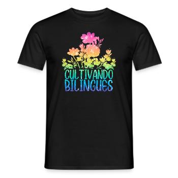 Cultivando Bilingües Spanish Teacher - Men's T-Shirt - black - Front - AI Model Male 178 light (178cm)