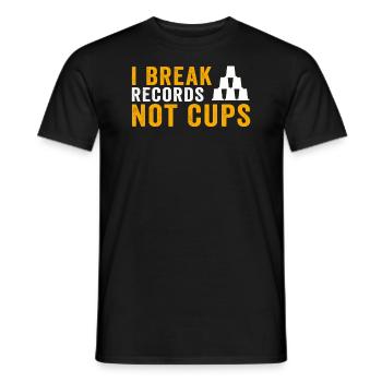 Sport Stacking Stacks Stacked Speed Cup - Männer T-Shirt - Schwarz - Vorne - AI Model Male 178 light (178cm)
