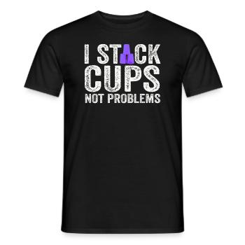 Sport Stacking Stacks Stacked Speed Cup - Männer T-Shirt - Schwarz - Vorne - AI Model Male 178 light (178cm)