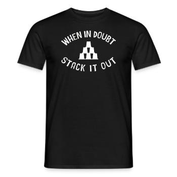 Sport Stacking Stacks Stacked Speed Cup - Men's T-Shirt - black - Front - AI Model Male 178 light (178cm)