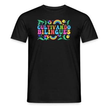 Cultivando Bilingües Spanish Teacher - Men's T-Shirt - black - Front - AI Model Male 178 light (178cm)