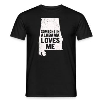Quelqu’un en Alabama m’aime - T-shirt homme - noir - Devant - AI Model Male 178 light (178cm)