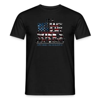ES IST NICHT EINFACH, DAS ARMBONBON MEINER FRAU ZU SEIN - Männer T-Shirt - Schwarz - Vorne - AI Model Male 178 light (178cm)