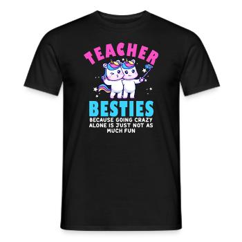Les meilleurs amis des enseignants parce qu'ils deviennent fous - T-shirt homme - noir - Devant - AI Model Male 178 light (178cm)