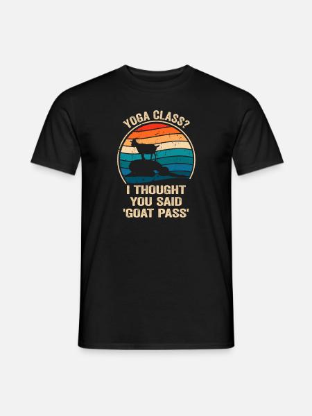 Yogastunde oder Ziegenpass - Männer T-Shirt - Schwarz
