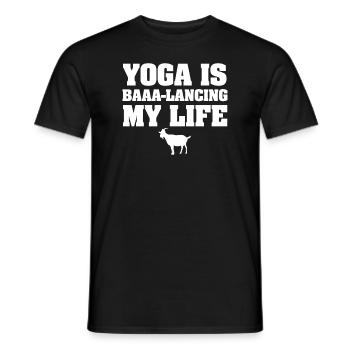 Le yoga est ma thérapie - T-shirt homme - noir - Devant - AI Model Male 178 light (178cm)