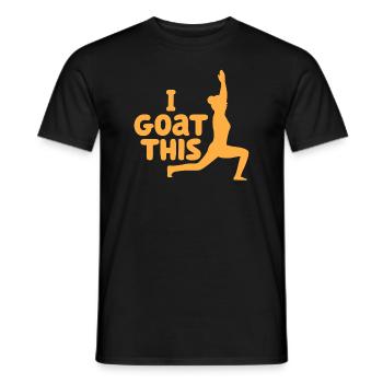Ich bin Ziege, diese Yoga-Enthusiastin - Männer T-Shirt - Schwarz - Vorne - AI Model Male 178 light (178cm)