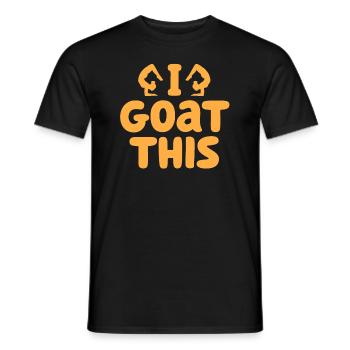 Je chèvre ce passionné de yoga - T-shirt homme - noir - Devant - AI Model Male 178 light (178cm)