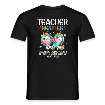 Les meilleurs amis des enseignants parce qu’ils deviennent fous - T-shirt homme - noir - Devant - AI Model Male 178 light (178cm)