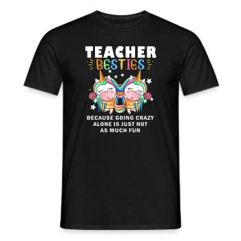 Les meilleurs amis des enseignants parce qu'ils deviennent fous - T-shirt homme - noir - Devant - AI Model Male 178 light (178cm)