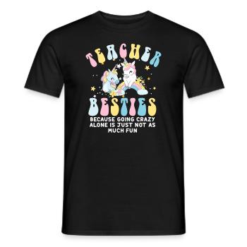 Les meilleurs amis des enseignants parce qu'ils deviennent fous - T-shirt homme - noir - Devant - AI Model Male 178 light (178cm)