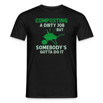 Wurmfarmer Wurmkompost Niedliche Männer Frauen - Männer T-Shirt - Schwarz - Vorne - AI Model Male 178 light (178cm)