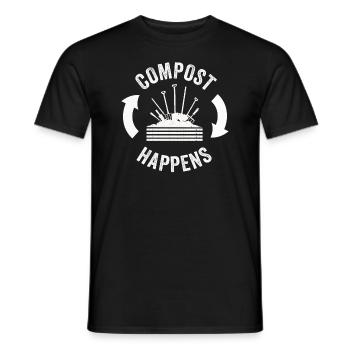 Wurmfarmer Wurmkompost Niedliche Männer Frauen - Männer T-Shirt - Schwarz - Vorne - AI Model Male 178 light (178cm)
