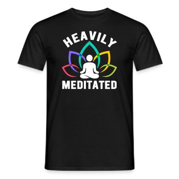 Stark meditiert - Männer T-Shirt - Schwarz - Vorne - AI Model Male 178 light (178cm)