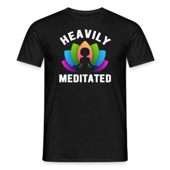 Stark meditiert - Männer T-Shirt - Schwarz - Vorne - AI Model Male 178 light (178cm)