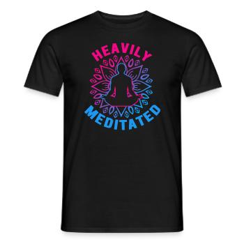 Stark meditiert - Männer T-Shirt - Schwarz - Vorne - AI Model Male 178 light (178cm)