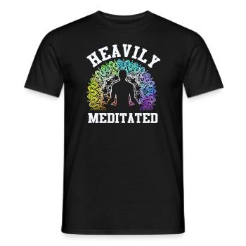 Stark meditiert - Männer T-Shirt - Schwarz - Vorne - AI Model Male 178 light (178cm)