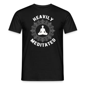 Stark meditiert - Männer T-Shirt - Schwarz - Vorne - AI Model Male 178 light (178cm)