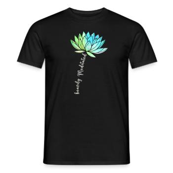 Stark meditiert - Männer T-Shirt - Schwarz - Vorne - AI Model Male 178 light (178cm)