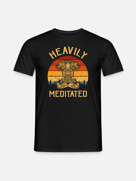 Stark meditiert - Männer T-Shirt - Schwarz