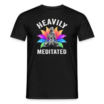 Stark meditiert - Männer T-Shirt - Schwarz - Vorne - AI Model Male 178 light (178cm)