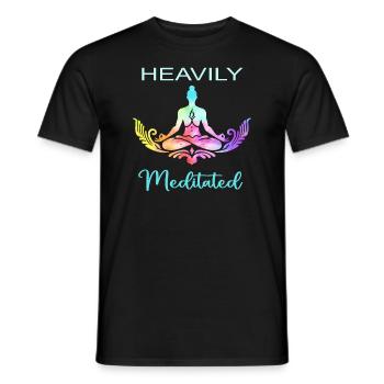 Stark meditiert - Männer T-Shirt - Schwarz - Vorne - AI Model Male 178 light (178cm)