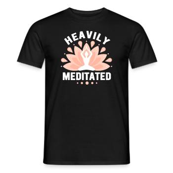 Stark meditiert - Männer T-Shirt - Schwarz - Vorne - AI Model Male 178 light (178cm)