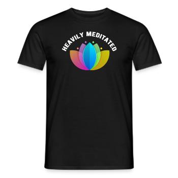 Stark meditiert - Männer T-Shirt - Schwarz - Vorne - AI Model Male 178 light (178cm)