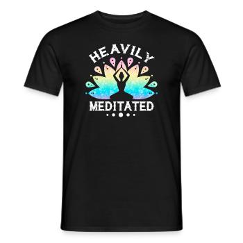 Stark meditiert - Männer T-Shirt - Schwarz - Vorne - AI Model Male 178 light (178cm)