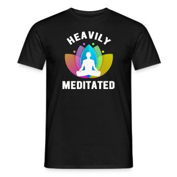 Stark meditiert - Männer T-Shirt - Schwarz - Vorne - AI Model Male 178 light (178cm)
